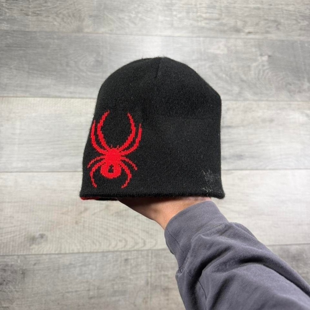 Vintage 2000s emo grunge spider aop beanie Will come out in wash